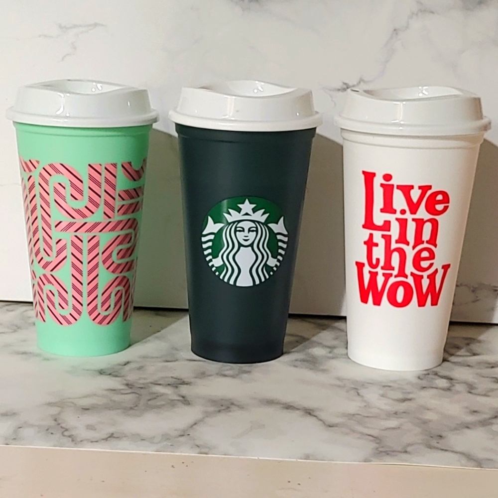 3 Starbucks Reusable Cups